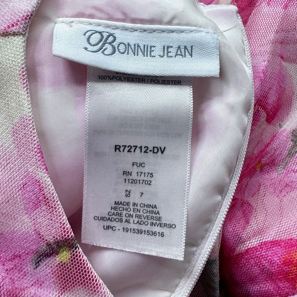 Bonnie Jean little girls fancy flower dress size 7T - Picture 8 of 10